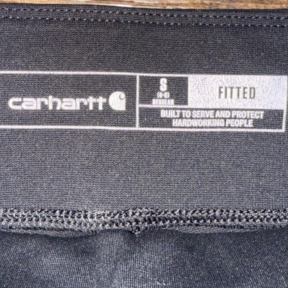 Carhartt Black Leggings with Cargo Pockets and Zipper Pocket - Size Small - Picture 11 of 13